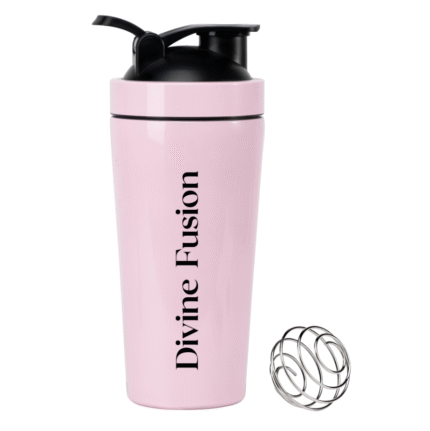 Divine Fusion Stainless Steel Shaker Bottle – Your Protein Wellness Companion
